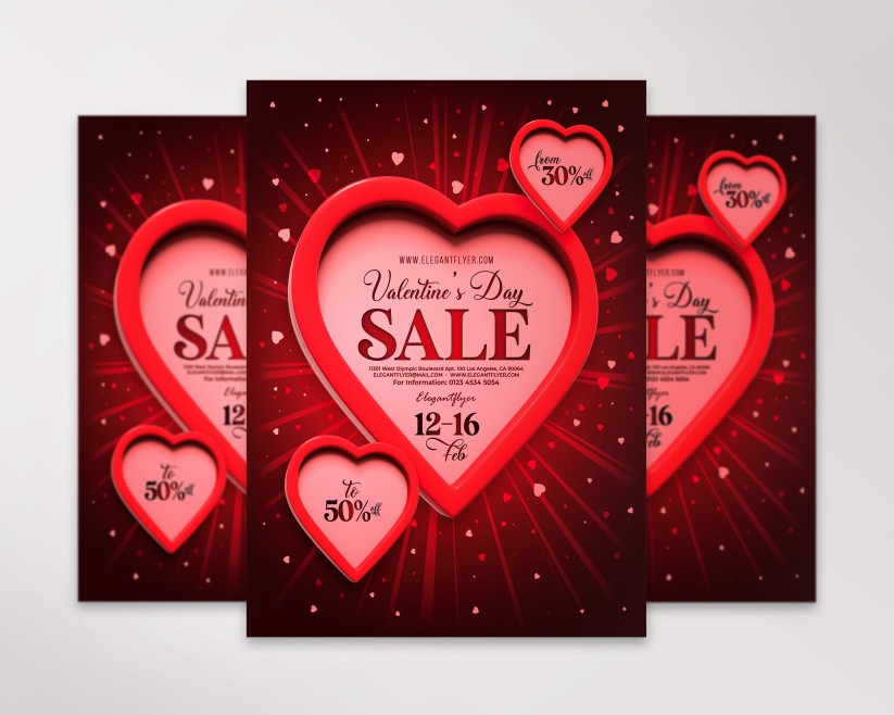 Valentine’s Day Sale – Free PSD Flyer Template 05 Valentine’s Day Sale – Free PSD Flyer Template 05