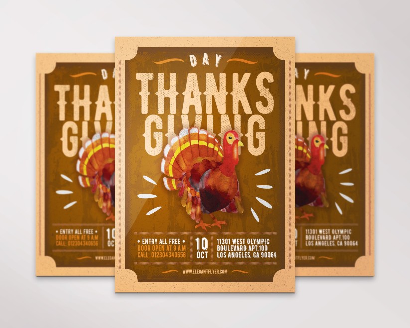 13 Thanksgiving – Flyer PSD Template 13 Thanksgiving – Flyer PSD Template