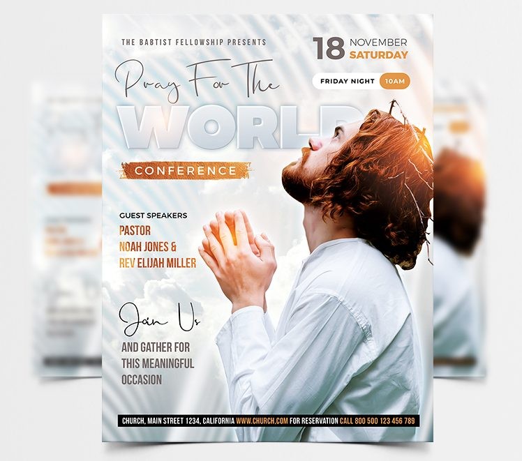 Church Conference – Free Flyer PSD Template Church Conference – Free Flyer PSD Template