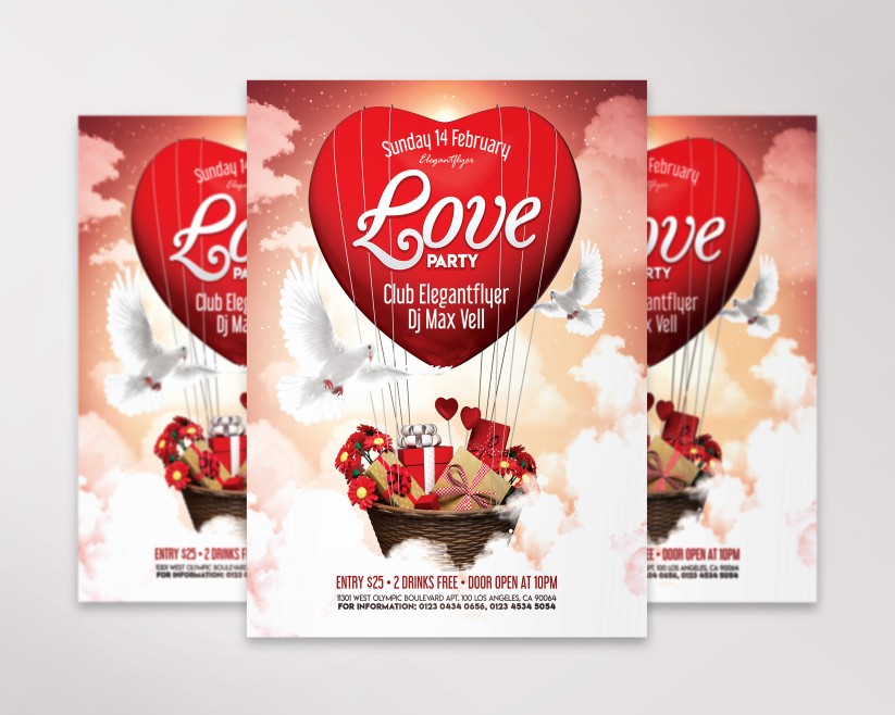 Love Party V02 – Flyer PSD Template 017 Love Party V02 – Flyer PSD Template 017