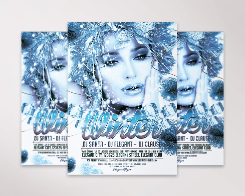 4 Winter Party – Free Flyer PSD Template 4 Winter Party – Free Flyer PSD Template