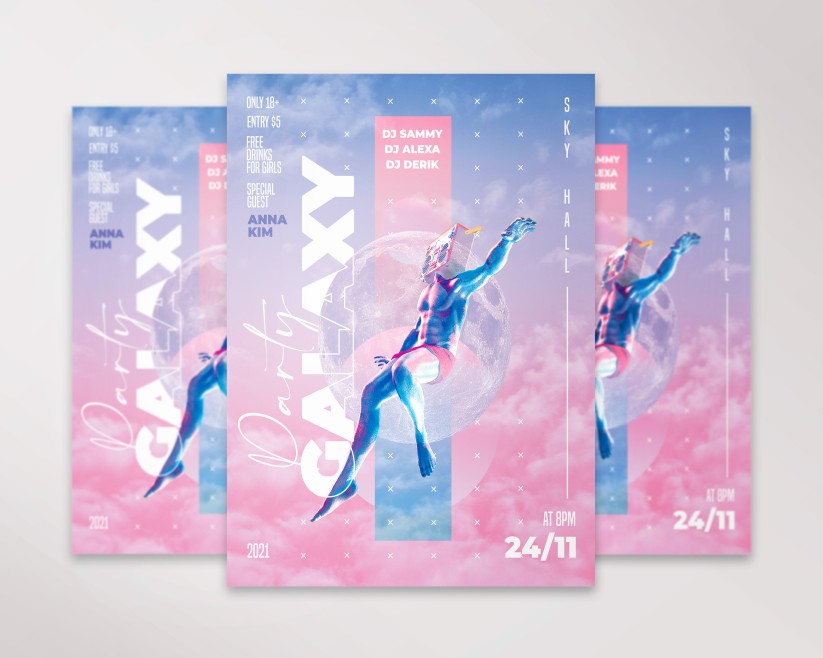 Galaxy Party - Premium PSD Flyer Template Galaxy Party - Premium PSD Flyer Template
