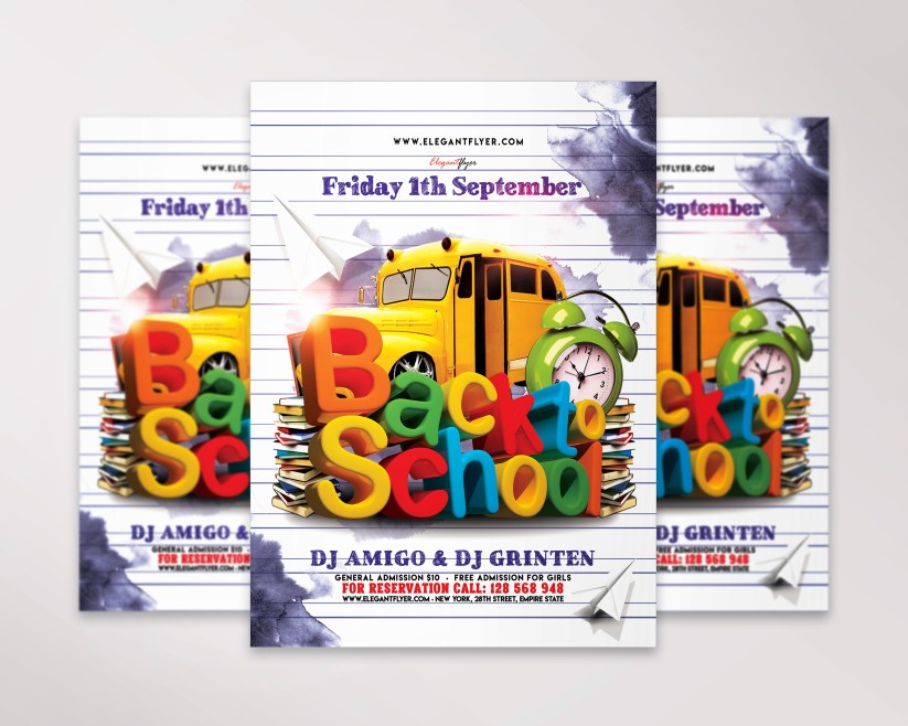 Back 2 School V02 – Flyer PSD Template 20 Back 2 School V02 – Flyer PSD Template 20