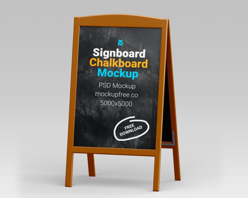 Free Signboard Chalkboard Mockups Free Signboard Chalkboard Mockups