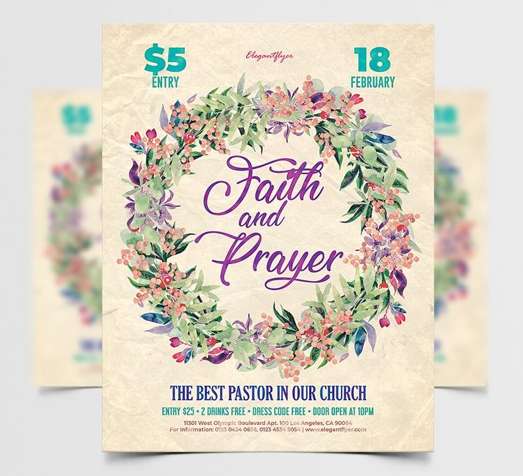 Faith and Prayer – Flyer PSD Template Faith and Prayer – Flyer PSD Template