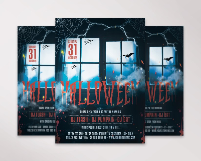 Haunted House - Free Flyer PSD Template Haunted House - Free Flyer PSD Template