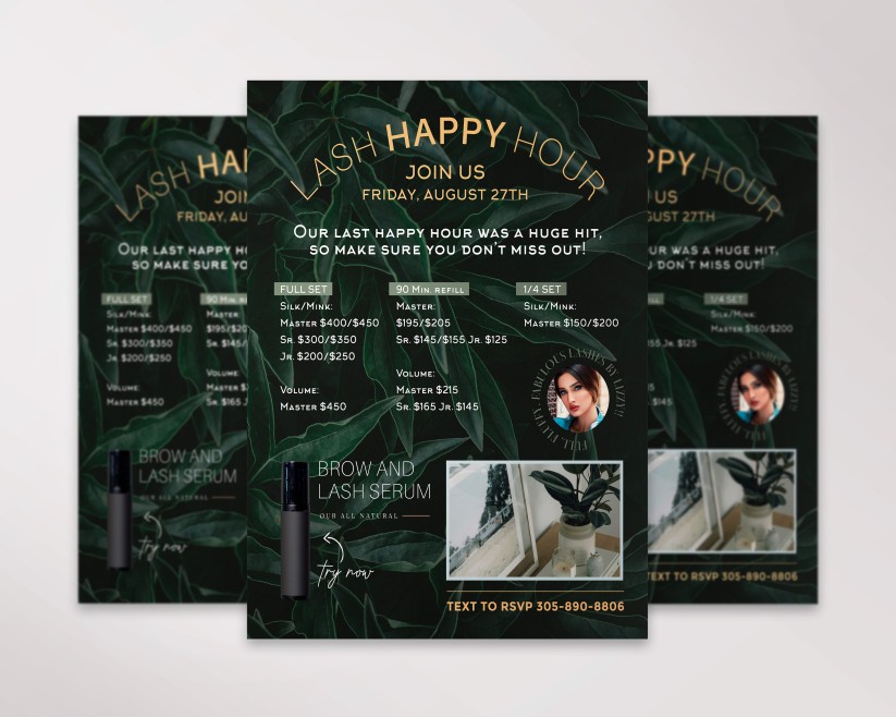 Free Beauty Happy Hour Invitation PSD Template 1 Free Beauty Happy Hour Invitation PSD Template 1