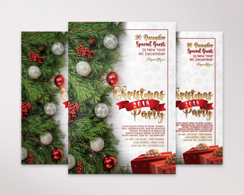 Christmas Party – Free Flyer in PSD 08 Christmas Party – Free Flyer in PSD 08