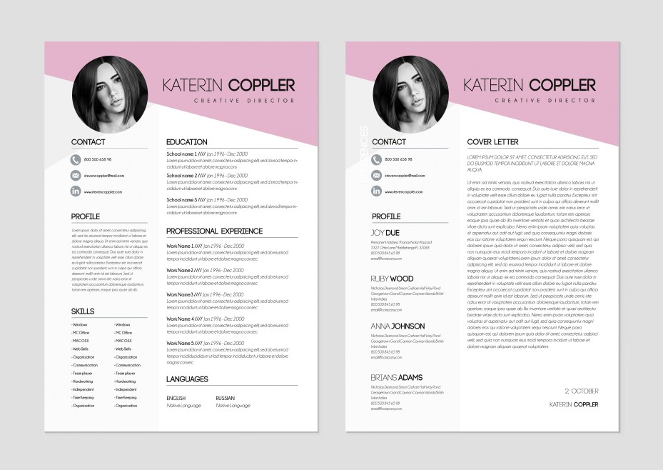 20+ Free and Premium Professional Resume & Cover Letter PSD Templates ...