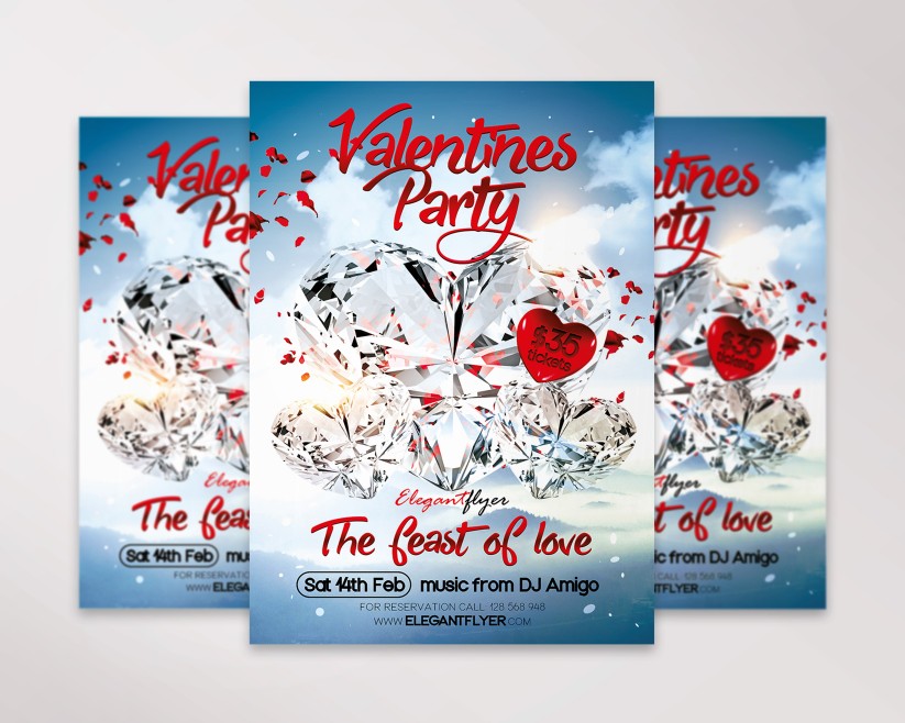Valentine Party V02 – Flyer PSD Template 014 Valentine Party V02 – Flyer PSD Template 014