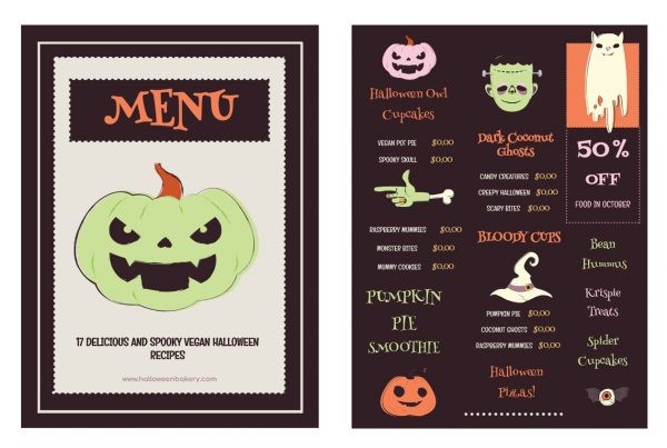 Halloween Menu - Free Google Docs Template Halloween Menu - Free Google Docs Template