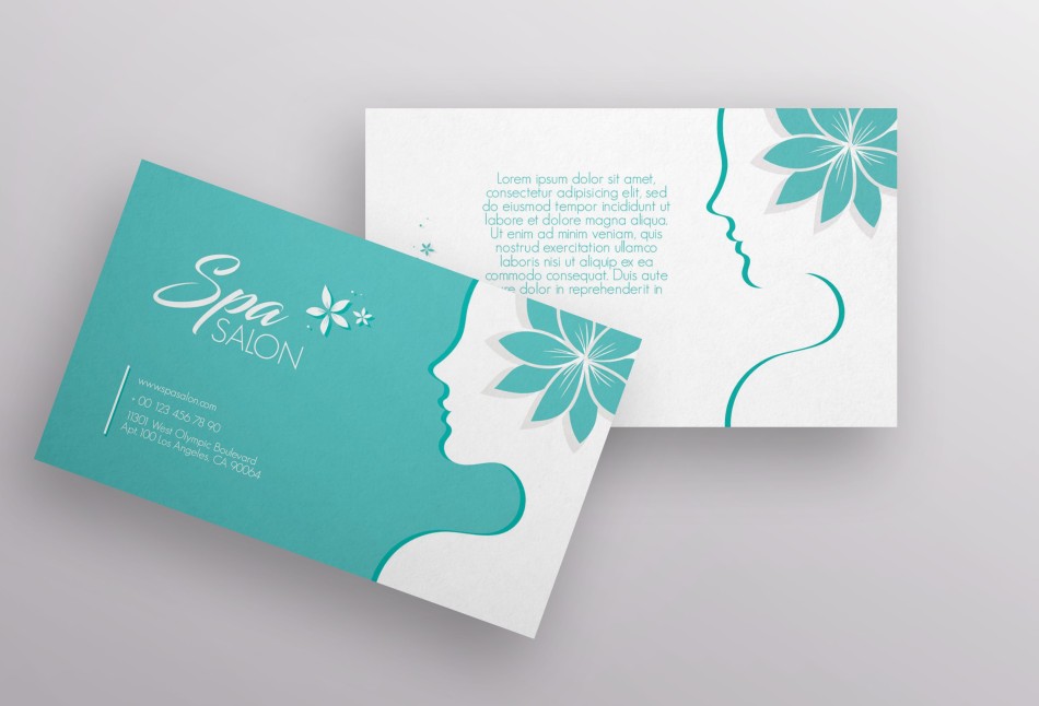 Mint Spa Salon Free Business Card Template PSD Mint Spa Salon Free Business Card Template PSD