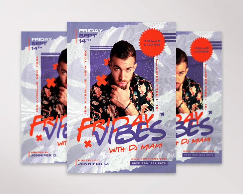 Friday Vibes flyer Friday Vibes flyer