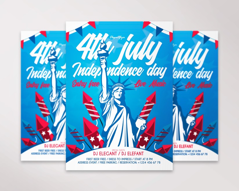 Liberty Statue Independence Day Flyer Liberty Statue Independence Day Flyer