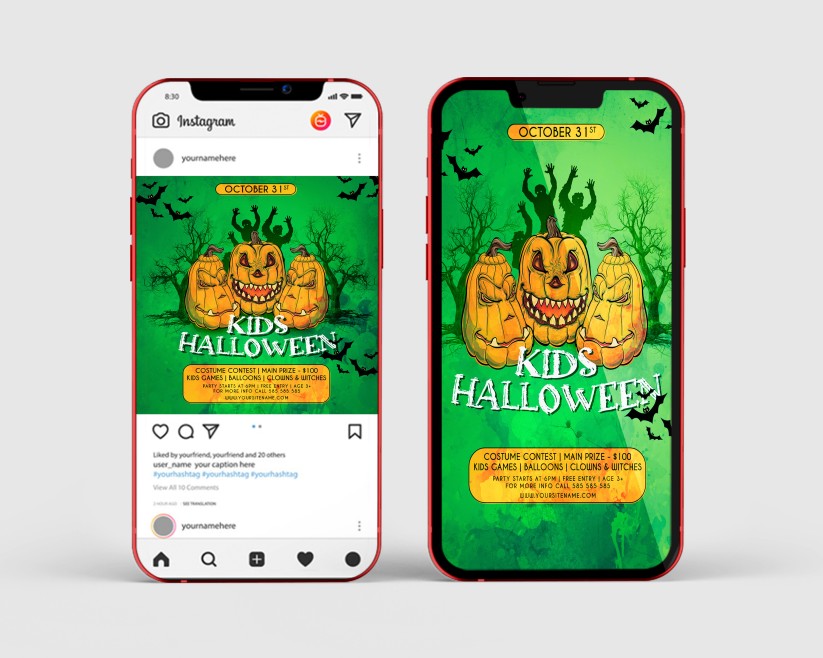Kids Halloween – Free Instagram Stories Template in PSD + Post Templates 8 Kids Halloween – Free Instagram Stories Template in PSD + Post Templates 8