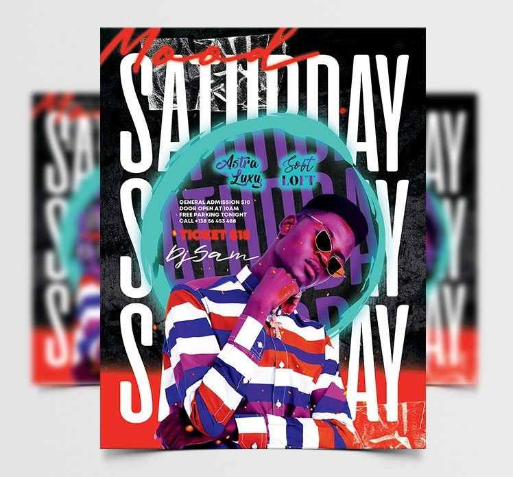 Saturday Mood – Free Flyer PSD Template Saturday Mood – Free Flyer PSD Template
