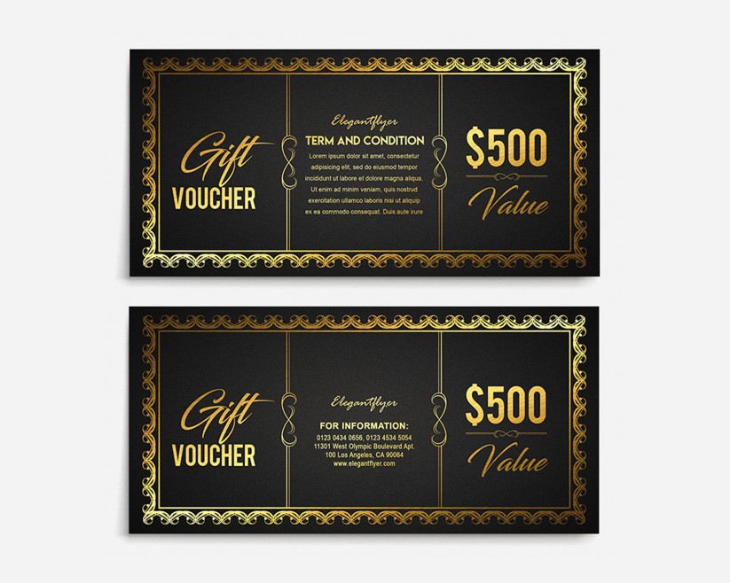 GOLDEN - PREMIUM GIFT CERTIFICATE PSD TEMPLATE GOLDEN - PREMIUM GIFT CERTIFICATE PSD TEMPLATE