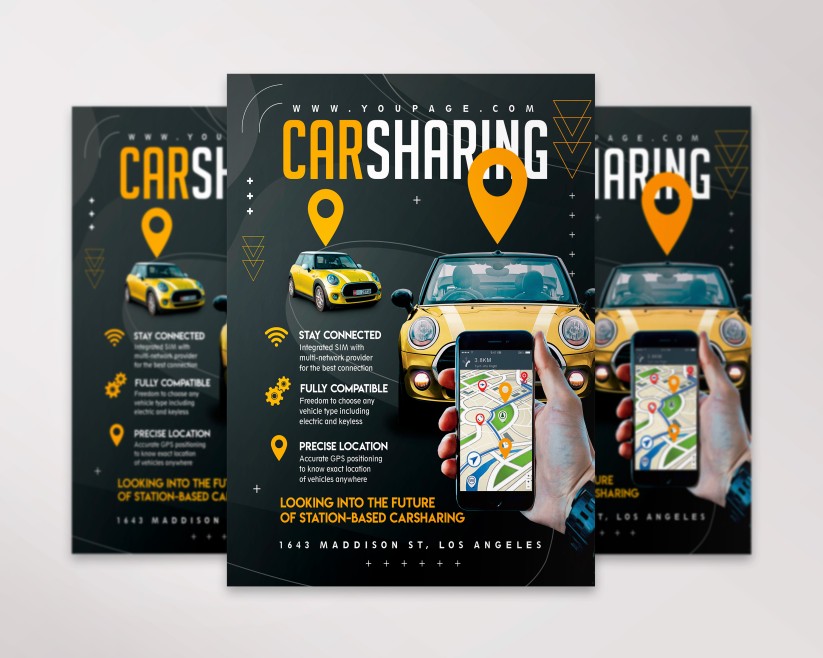 CAR SHARING - PREMIUM PSD FLYER TEMPLATE CAR SHARING - PREMIUM PSD FLYER TEMPLATE