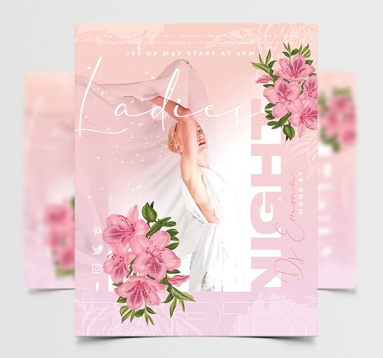 Ladies Night – Free Flyer PSD Template Ladies Night – Free Flyer PSD Template