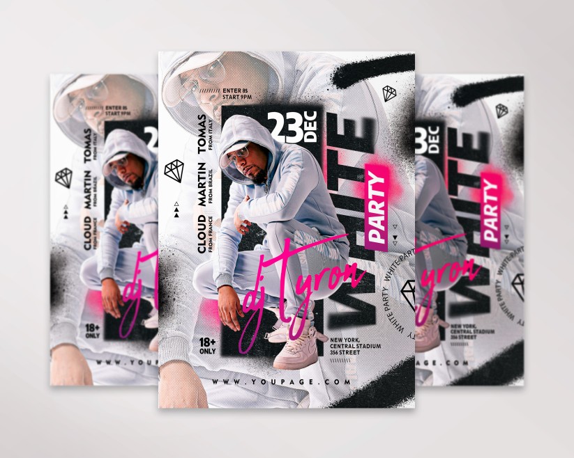 White Party – Premium PSD Flyer Template White Party – Premium PSD Flyer Template