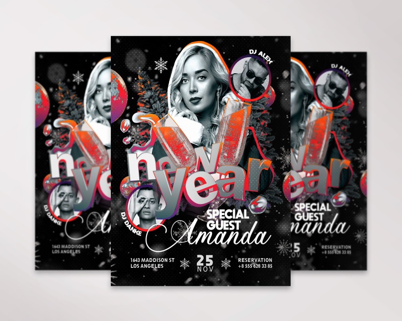 16 NEW YEAR - FREE FLYER PSD TEMPLATE 16 NEW YEAR - FREE FLYER PSD TEMPLATE