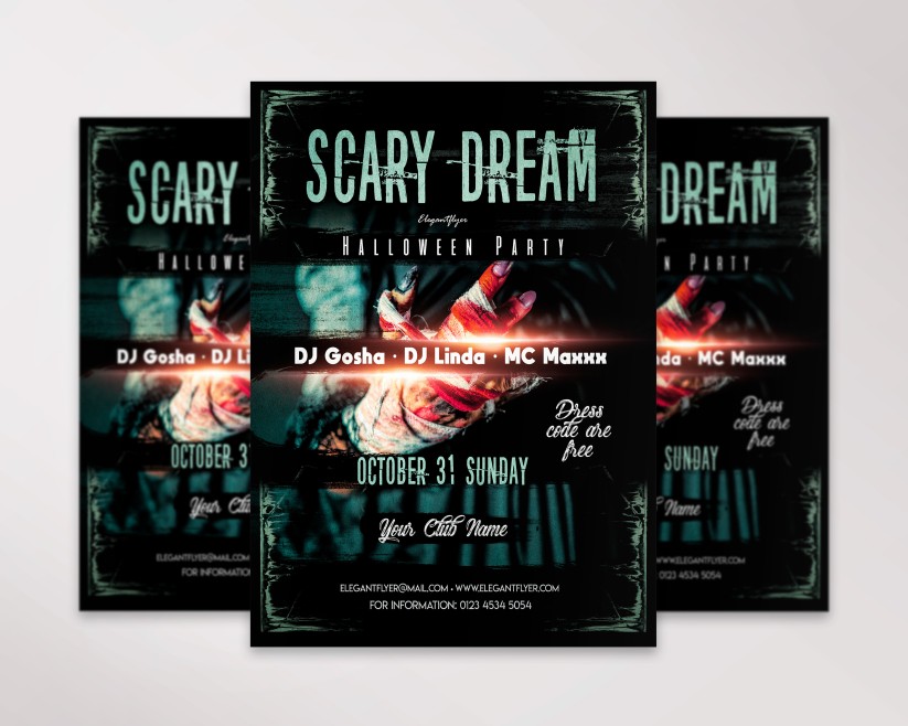 Scary Dream – Halloween Party – Premium PSD Flyer Template 020 Scary Dream – Halloween Party – Premium PSD Flyer Template 020