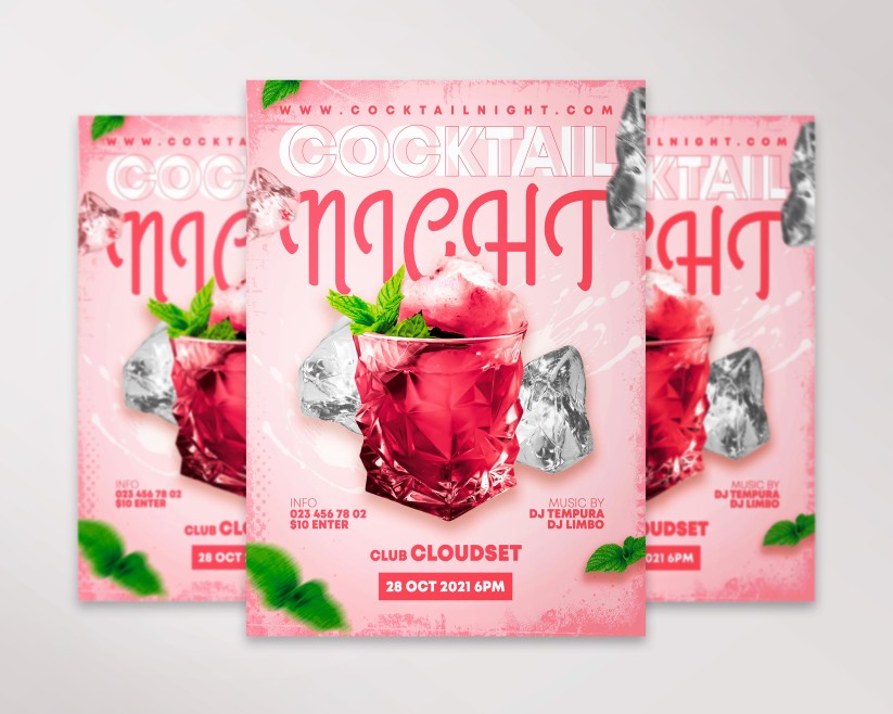 Cocktail Night flyer Cocktail Night flyer