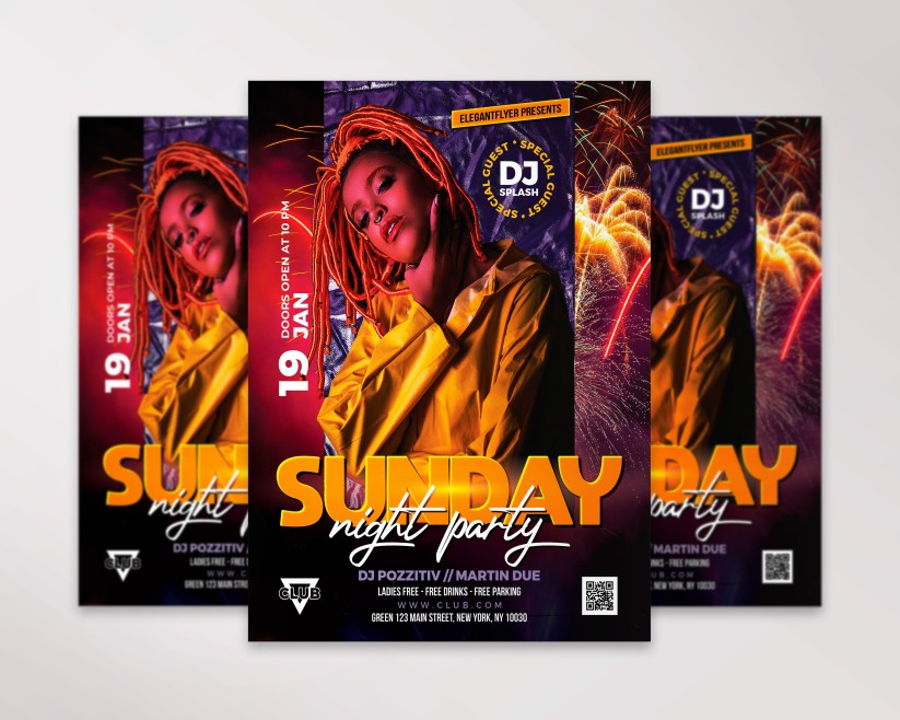 3 SUNDAY PARTY - FREE FLYER PSD TEMPLATE 3 SUNDAY PARTY - FREE FLYER PSD TEMPLATE