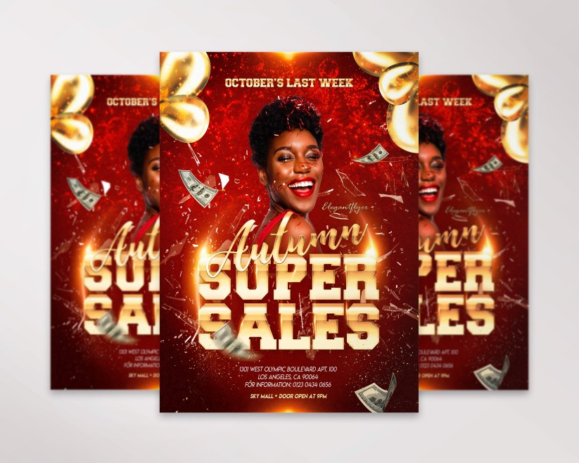 Autumn Sale – Premium PSD Flyer Template 032 Autumn Sale – Premium PSD Flyer Template 032