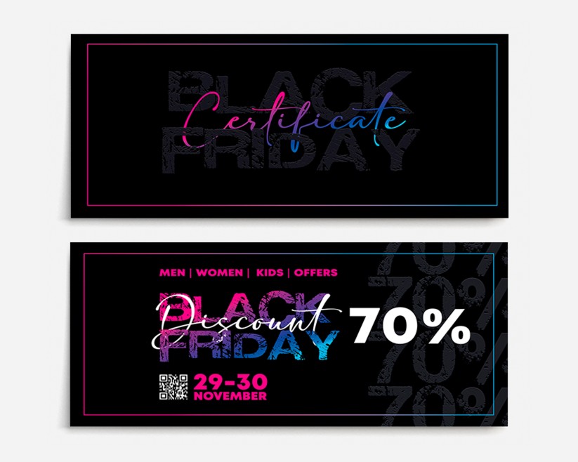 BLACK FRIDAY - FREE GIFT CERTIFICATE TEMPLATE IN PSD BLACK FRIDAY - FREE GIFT CERTIFICATE TEMPLATE IN PSD