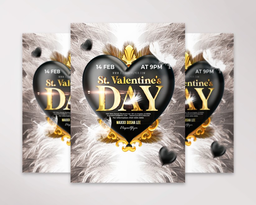 St. Valentine’s Day – Free PSD Flyer Template 06 St. Valentine’s Day – Free PSD Flyer Template 06