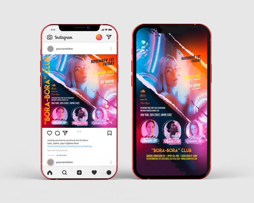 Night Party – Instagram Stories Template in PSD + Post Templates Night Party – Instagram Stories Template in PSD + Post Templates