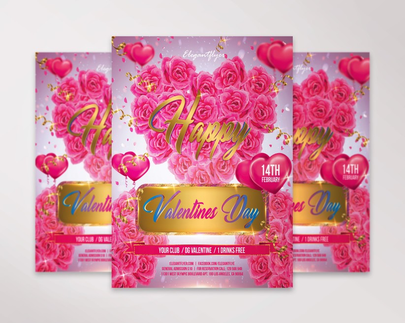Valentine's day – Flyer PSD Template 021 Valentine's day – Flyer PSD Template 021