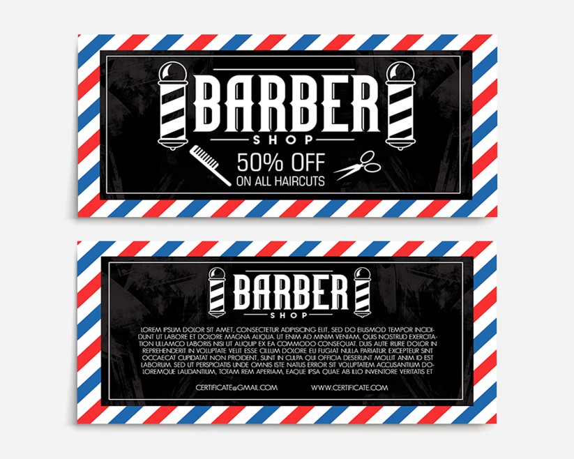 BARBER SHOP - FREE GIFT CERTIFICATE TEMPLATE BARBER SHOP - FREE GIFT CERTIFICATE TEMPLATE