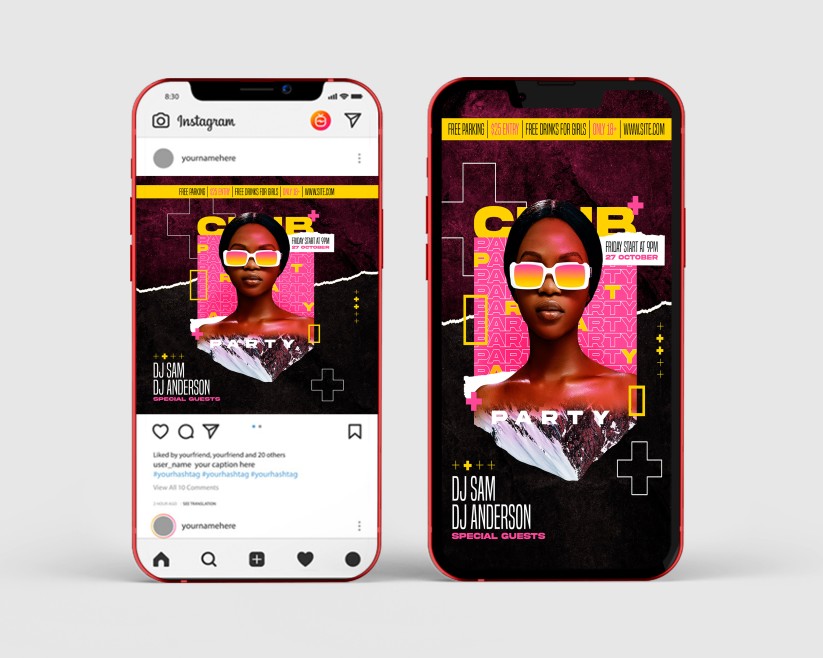 Club Party – Instagram Stories Template in PSD + Post Templates Club Party – Instagram Stories Template in PSD + Post Templates
