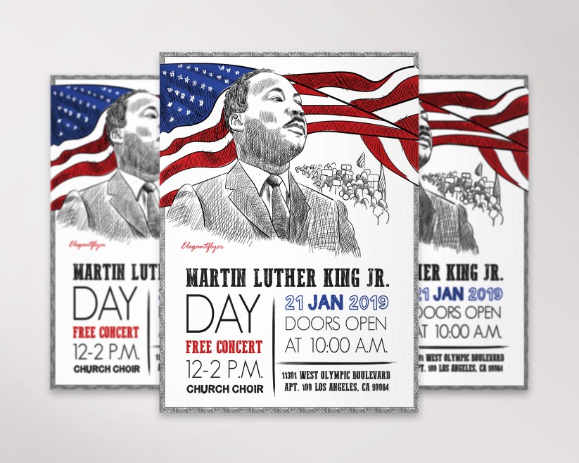 Martin Luther King Day – Flyer PSD Template Martin Luther King Day – Flyer PSD Template