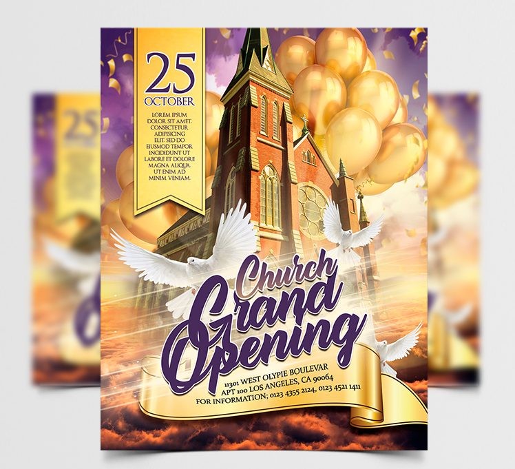 Church Grand Opening – Flyer PSD Template Church Grand Opening – Flyer PSD Template
