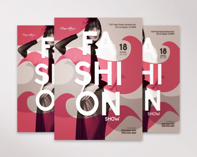 Premium PSD  Poster flyer template fashion sale with a plastic