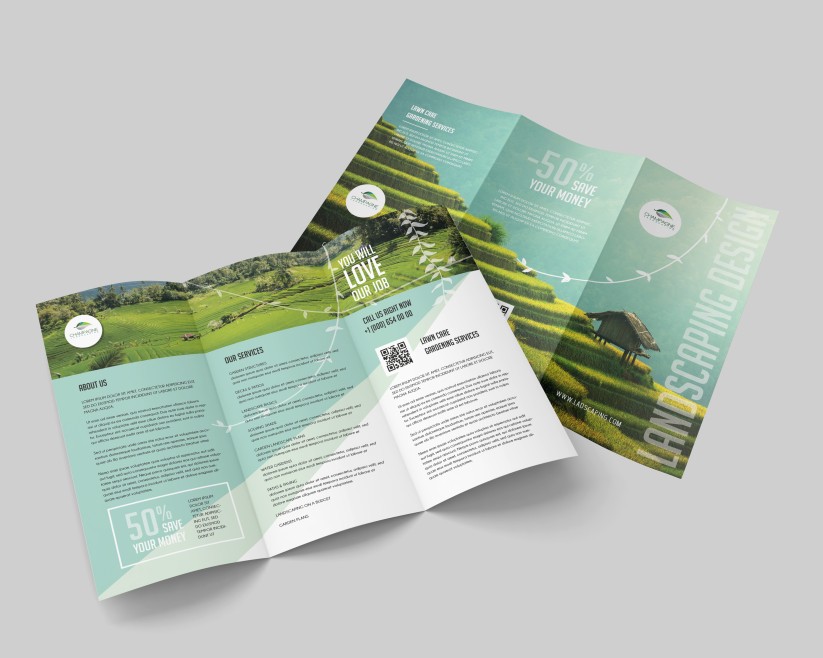Free Landscaping – Tri-Fold PSD Brochure Template Free Landscaping – Tri-Fold PSD Brochure Template