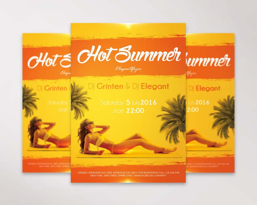 Hot Summer Free Flyer PSD Template Hot Summer Free Flyer PSD Template