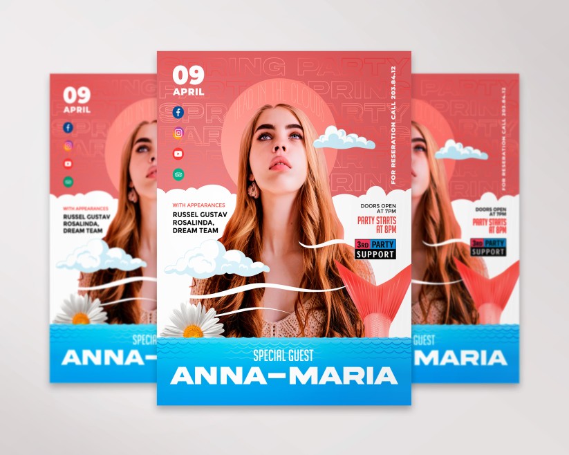 Guest Party – Free Flyer PSD Template Guest Party – Free Flyer PSD Template