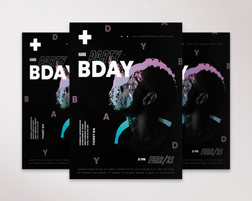 BIRTHDAY PARTY - FREE PSD FLYER TEMPLATE 04 BIRTHDAY PARTY - FREE PSD FLYER TEMPLATE 04