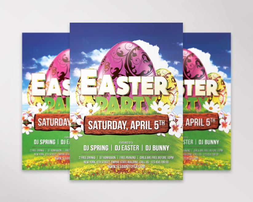 retro-easter-party-flyer-template retro-easter-party-flyer-template