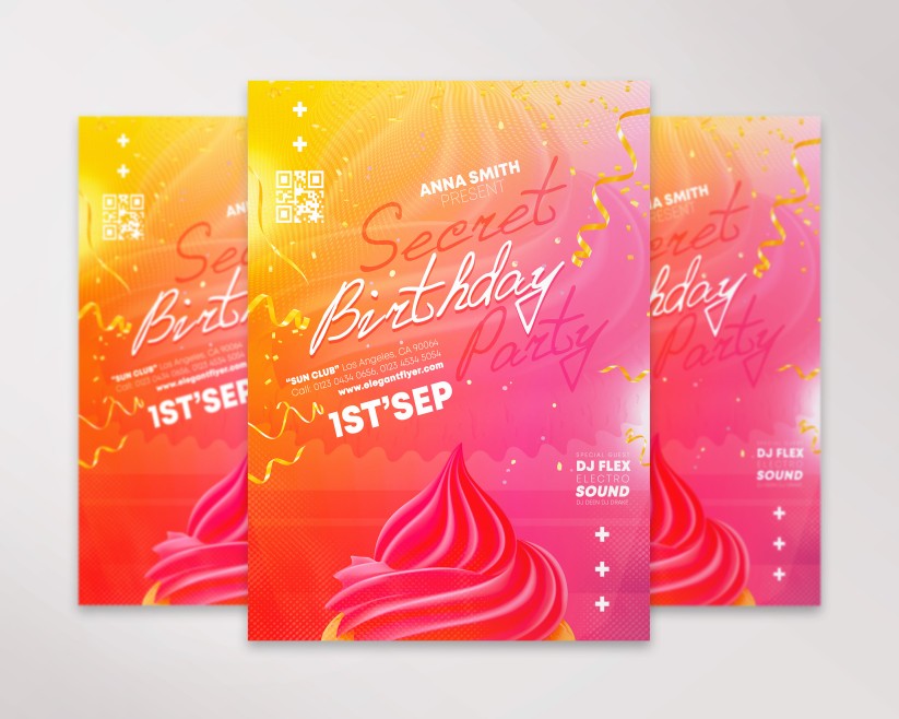 2 BIRTHDAY PARTY - FREE FLYER PSD TEMPLATE 2 BIRTHDAY PARTY - FREE FLYER PSD TEMPLATE