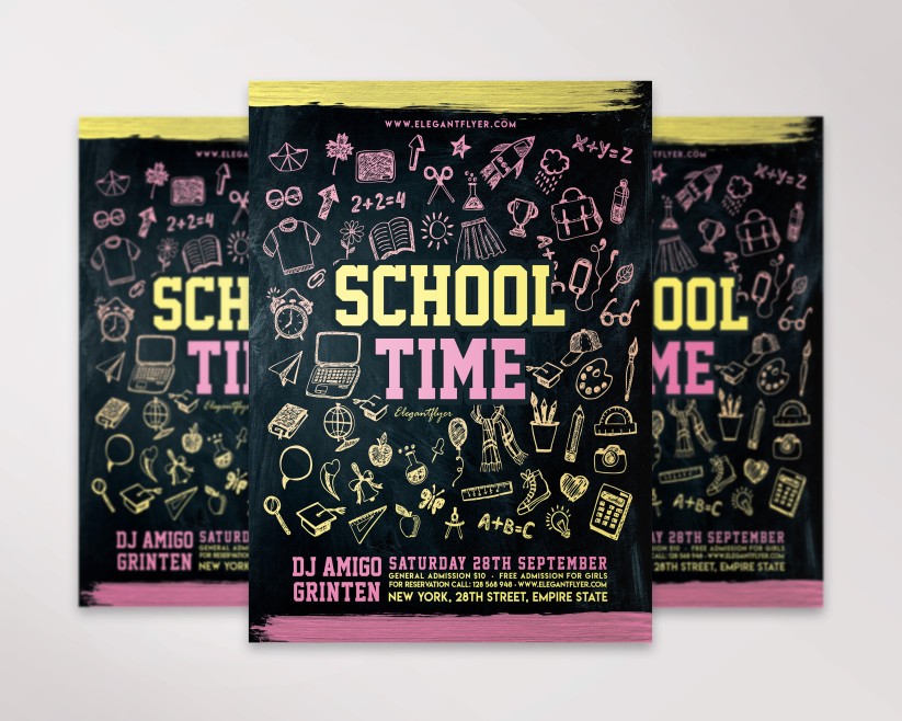 School Time – Flyer PSD Template 26 School Time – Flyer PSD Template 26