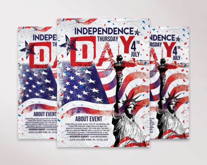 Grunge Independence day flyer psd template Grunge Independence day flyer psd template