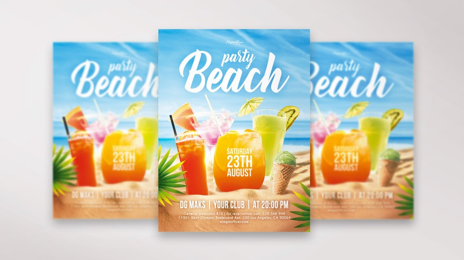 Beach Party Flyer PSD Template 13 Beach Party Flyer PSD Template 13