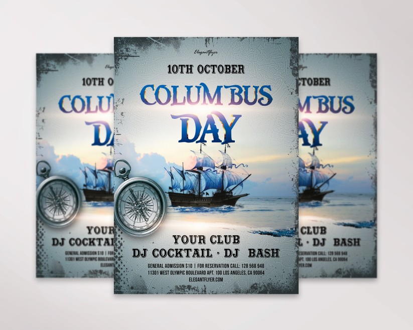 Columbus Day – Flyer PSD Template Columbus Day – Flyer PSD Template