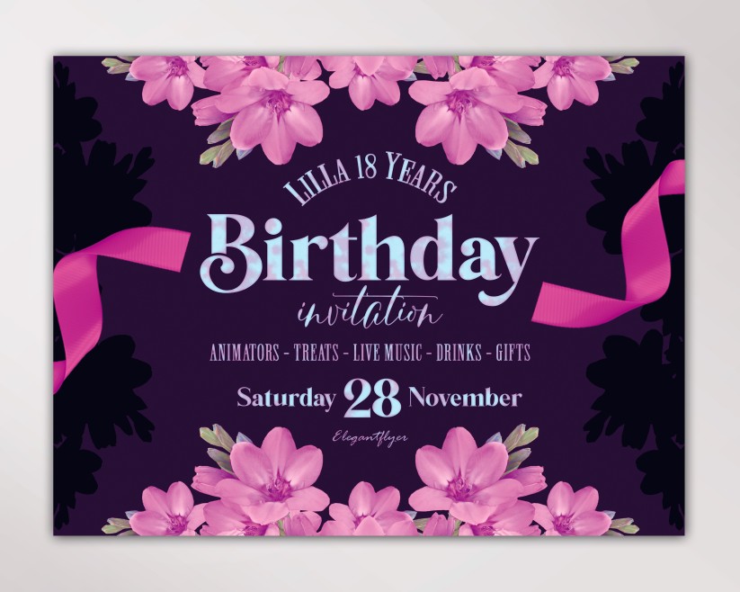 FREE BIRTHDAY INVITATION PSD TEMPLATE 5 FREE BIRTHDAY INVITATION PSD TEMPLATE 5