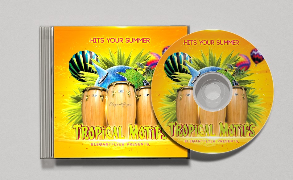 Tropical Motifs – Free CD Cover PSD Template Tropical Motifs – Free CD Cover PSD Template